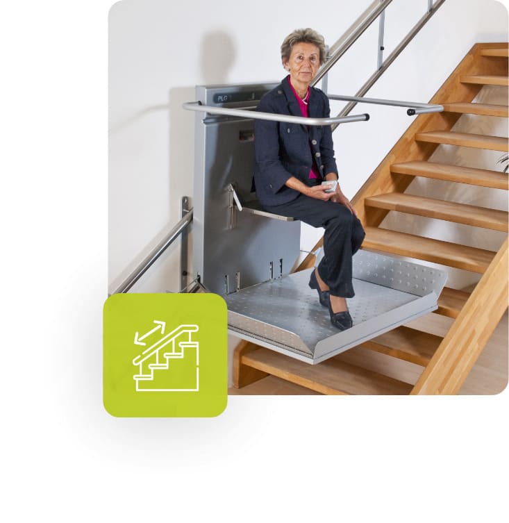 Plateforme monte-escalier pour fauteuil roulant - France Accessibilité